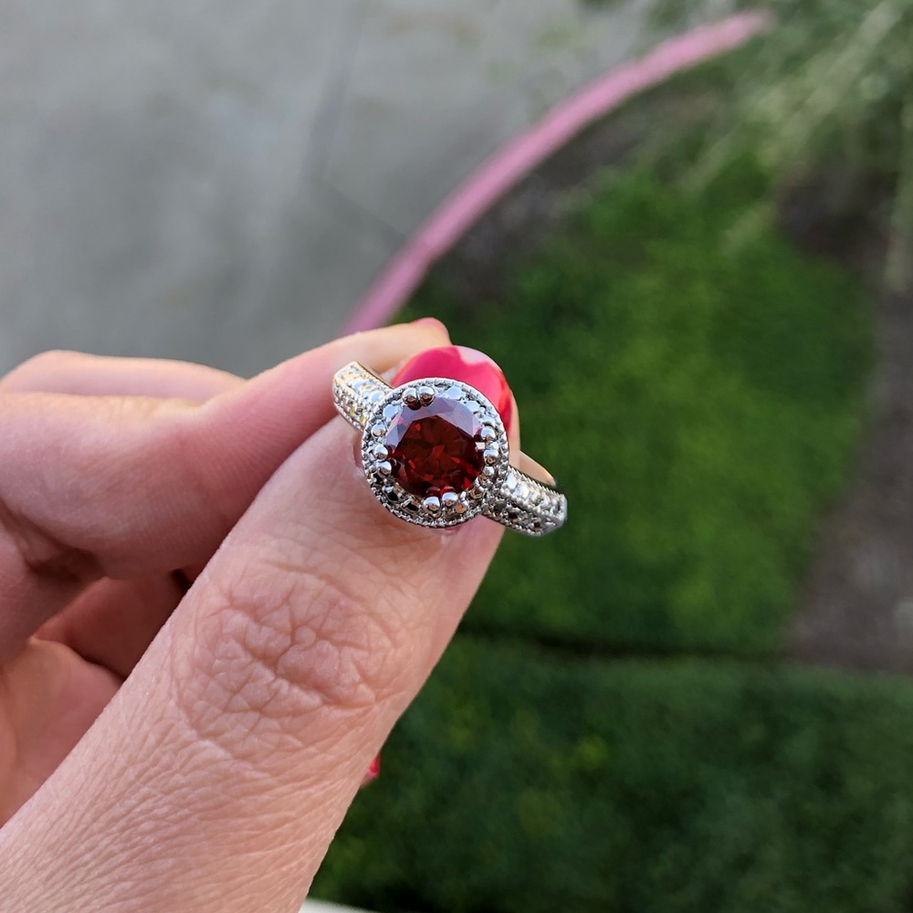 Sterling Silver coated with cubic zirconia